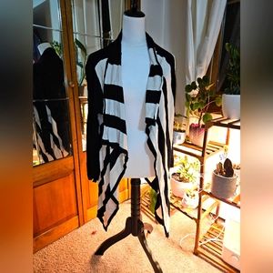 XL black and white ava cardigan